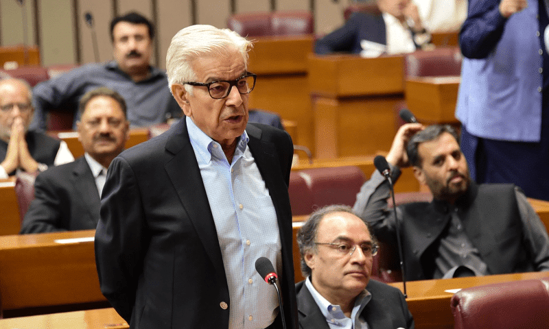 Row in NA: Khawaja Asif under fire for controversial Kashmir remarks