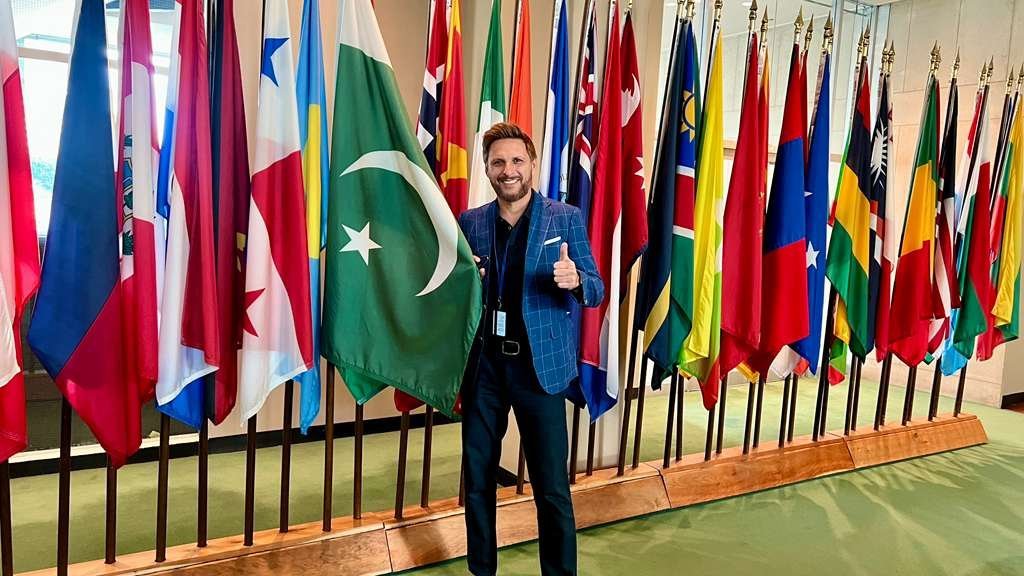 Shahid Afridi champions sports diplomacy during high-profile United Nations visit Shahid Afridi champions sports diplomacy during high-profile United Nations visit