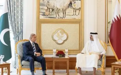 PM Shehbaz Meets Emir Sheikh Tamim in Doha to Condole Passing of Former Qatari Ruler