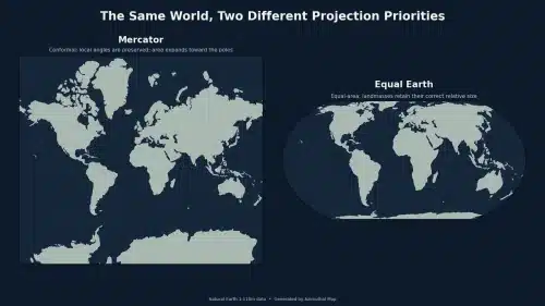 mercator vs equal earth map